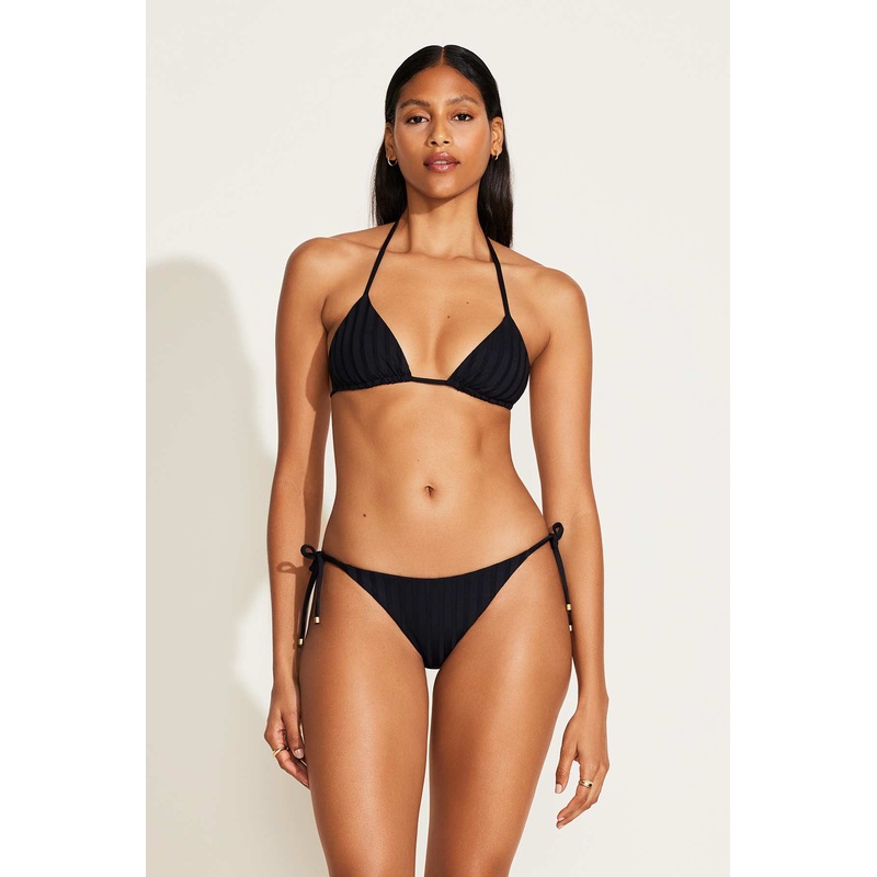 Elle Tie Side Bottom - Black SuperRib