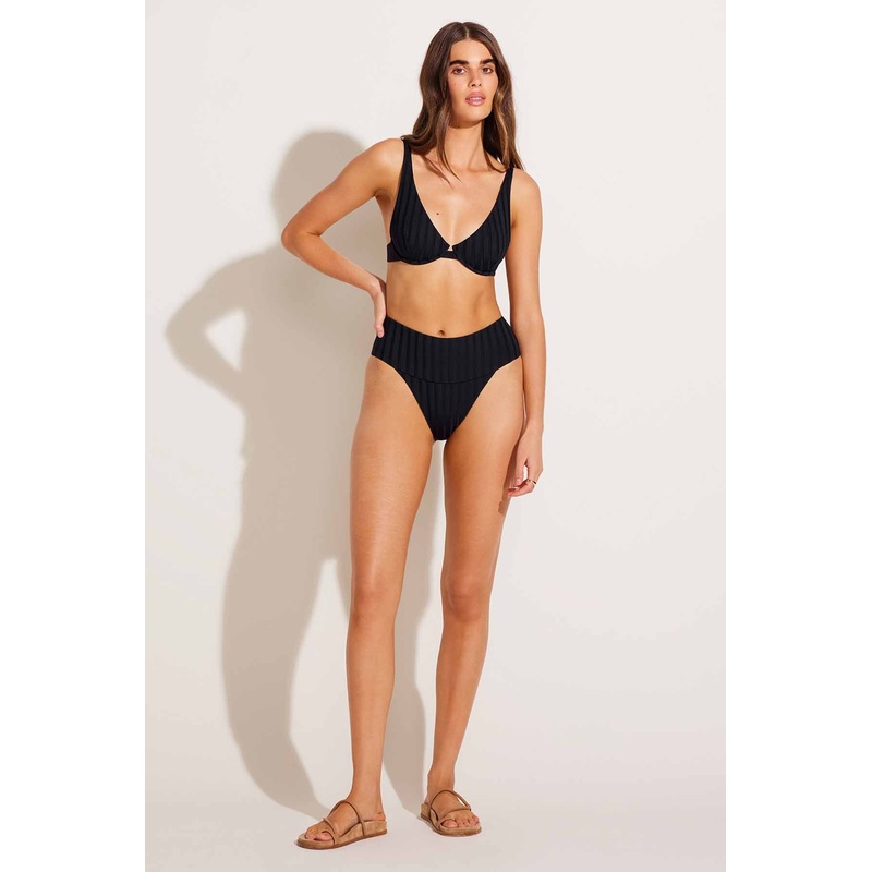 Emmi High Waist Bottom - Black SuperRib