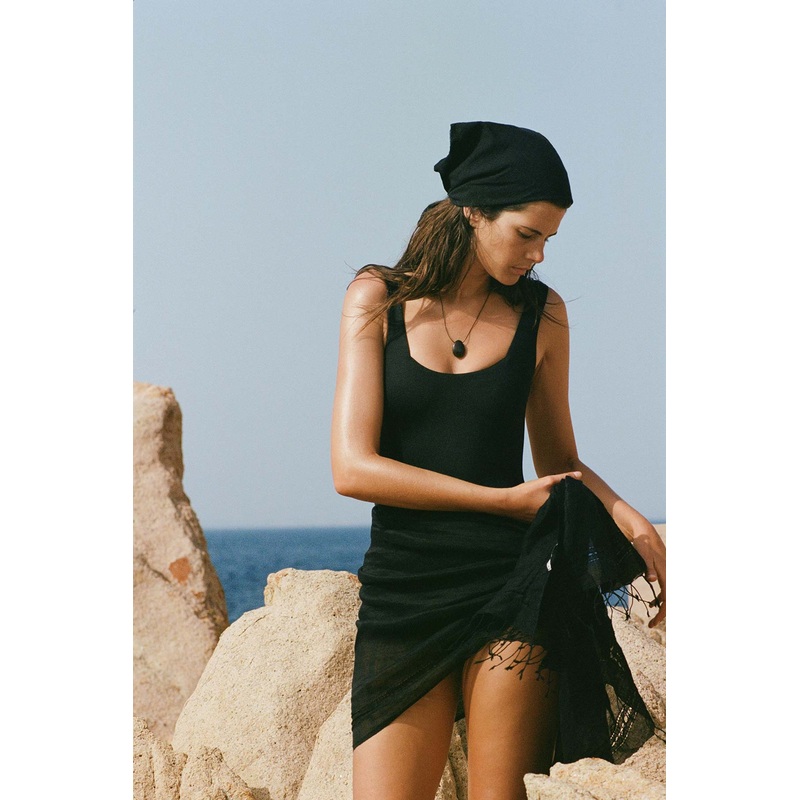 Mika One Piece Full Cut - Black EcoLux