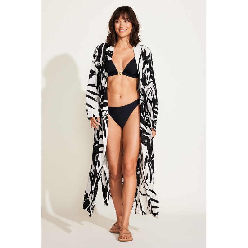 Palmilla Robe - Graphic Jungle EcoLinen