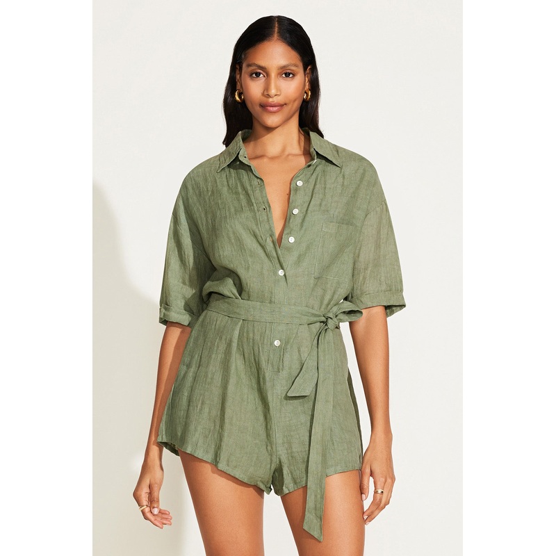 Playa Romper - Agave EcoLinen