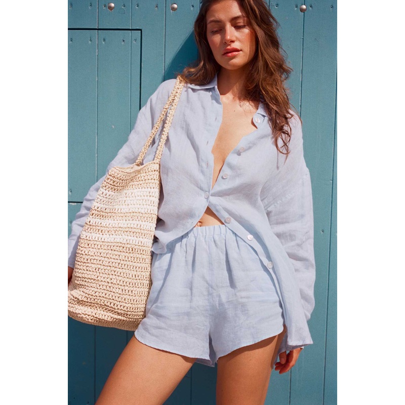 Tallows Linen Short - Celeste EcoLinen