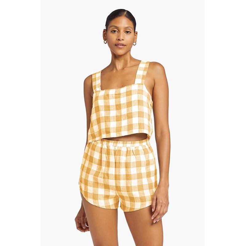 Tallows Linen Short - Honey/Mustard/Natural EcoLinen