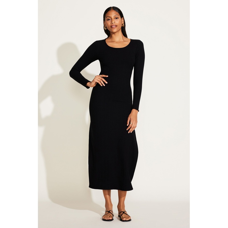 The Date Night Dress - Black Organic Rib