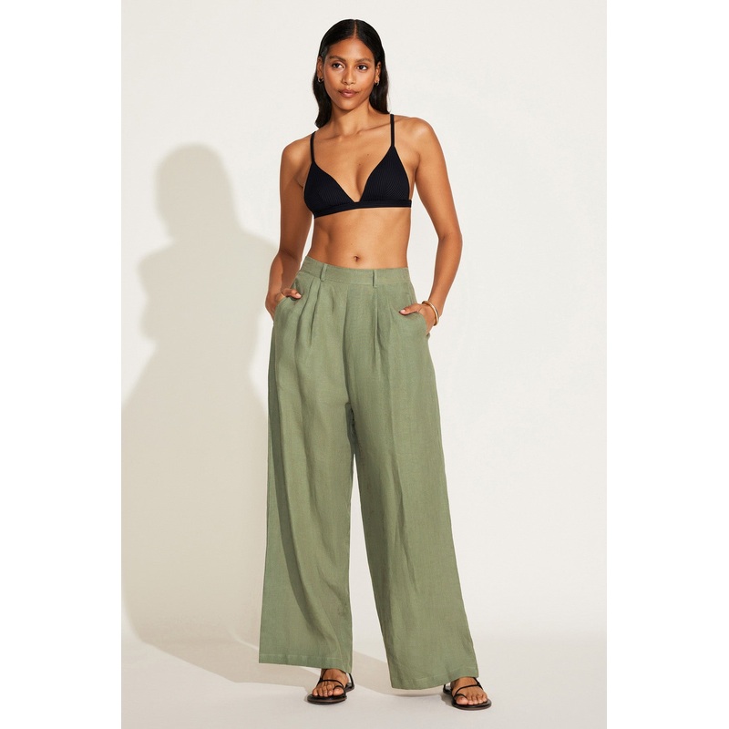 The Getaway Pant - Agave EcoLinen