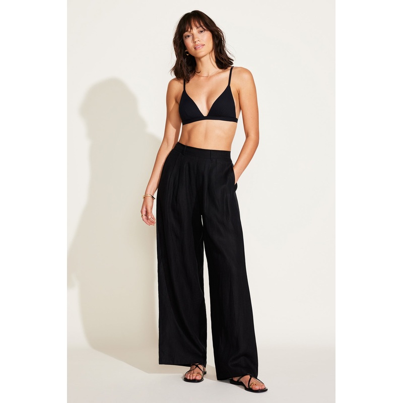The Getaway Pant - Black EcoLinen