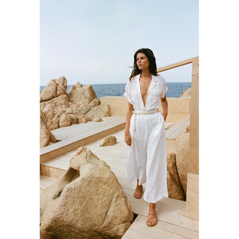 The Getaway Pant - White EcoLinen