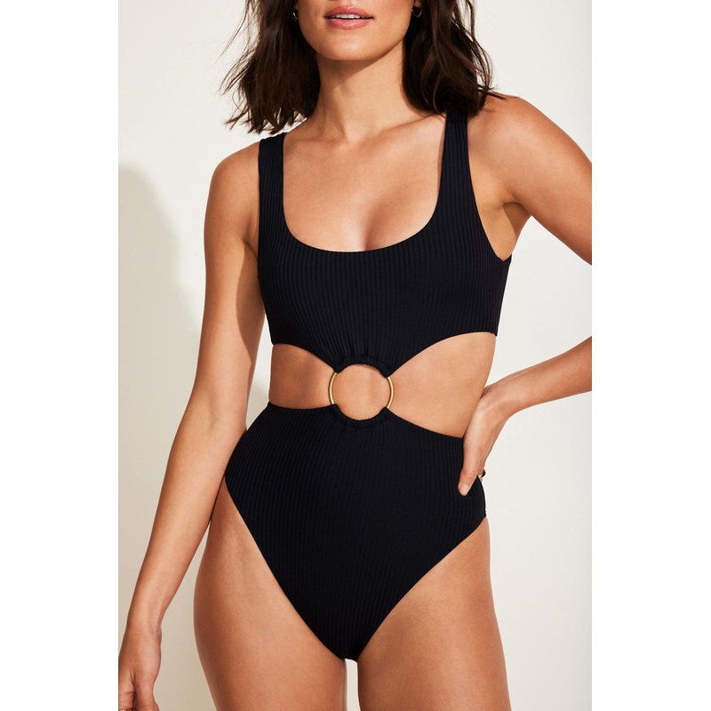 The Icon One Piece - Black EcoRib