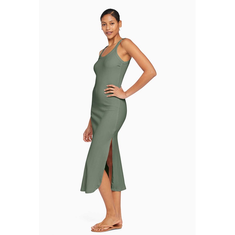 West Organic Rib Tank Dress - Agave Organic Rib