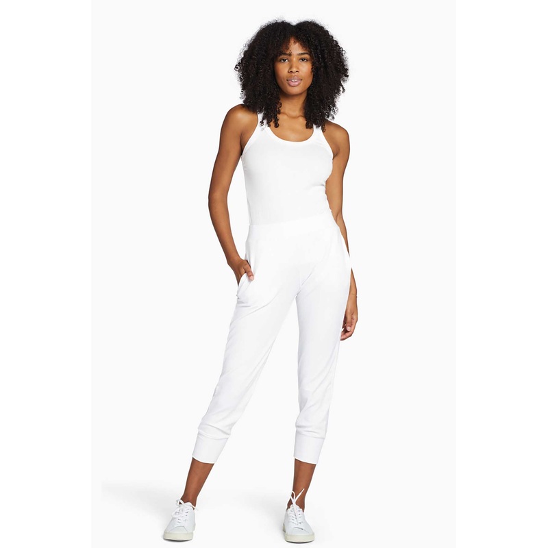 West Pant - White Organic Rib
