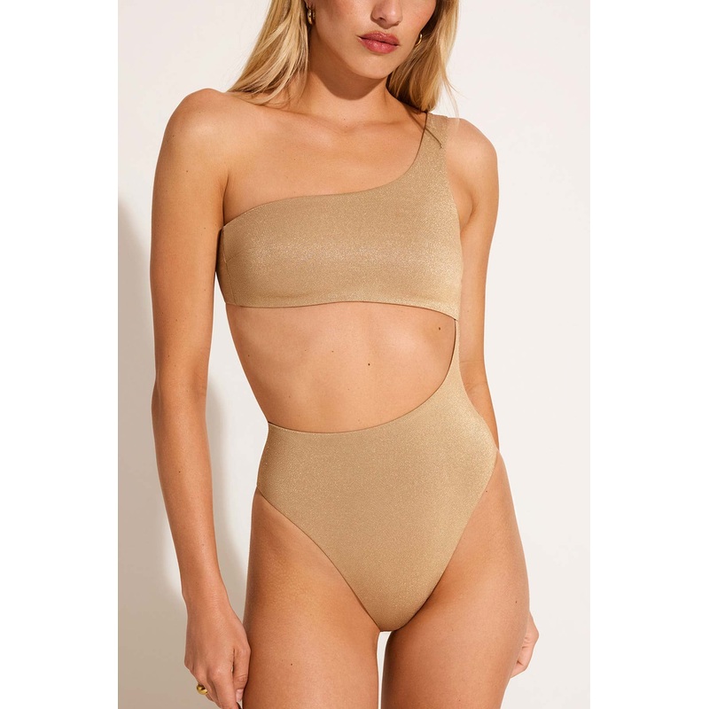 Aden Cut Out One Piece - Golden Glow Metallic