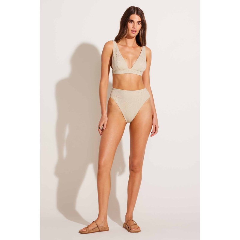 Barcelona High Waist Bottom - Natural Calico Crochet