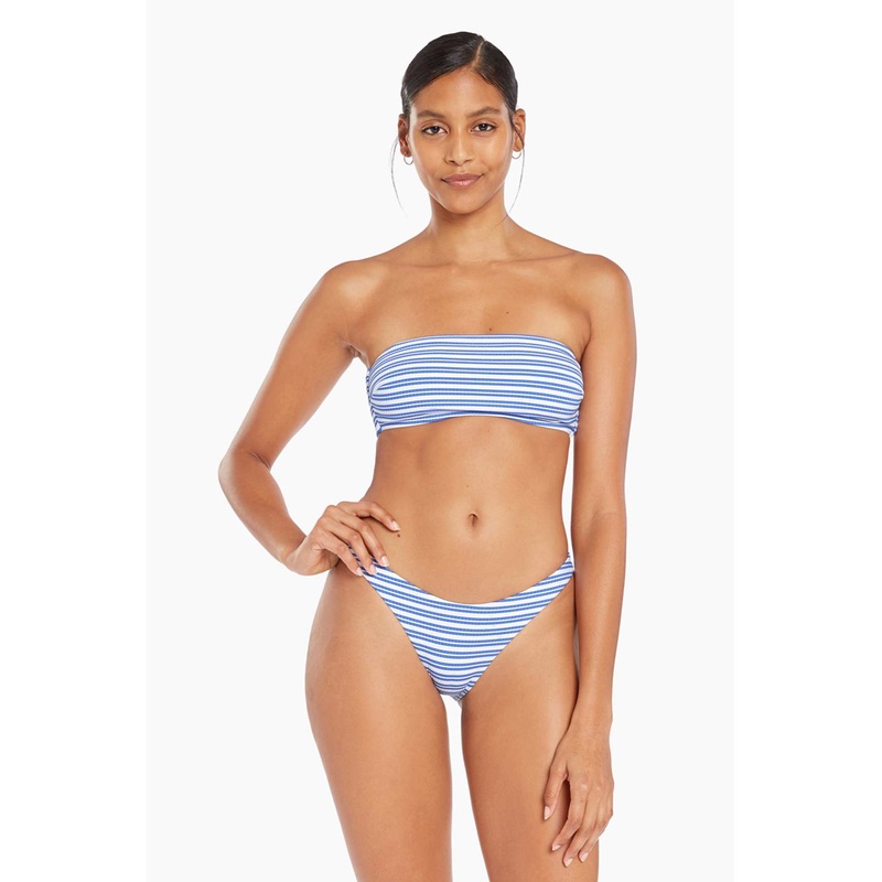 California High Leg Bottom - Sardinia Stripe