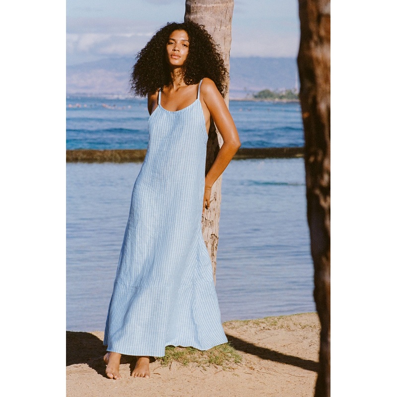 Mari Maxi Dress - Summer Stripe EcoLinen