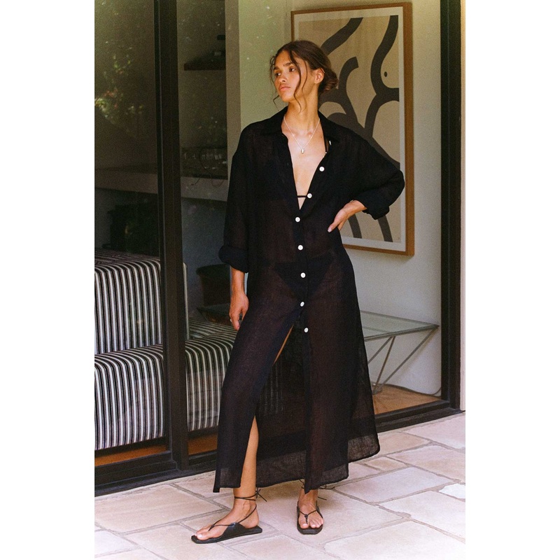 Playa Maxi - Black EcoLinen