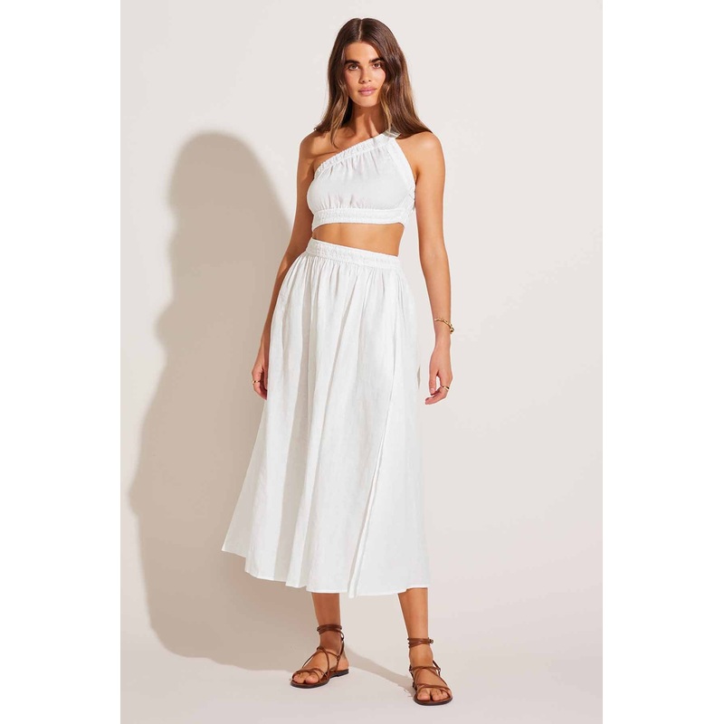 Reina Dress - White Ecolinen