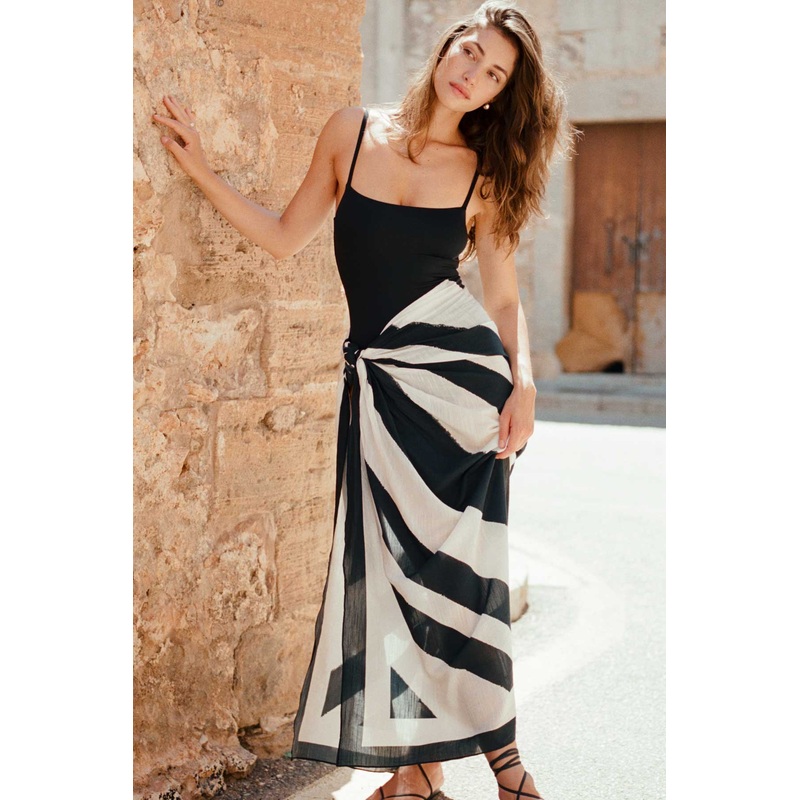 Samara Sarong - Sandbar Stripe Cotton Cupro