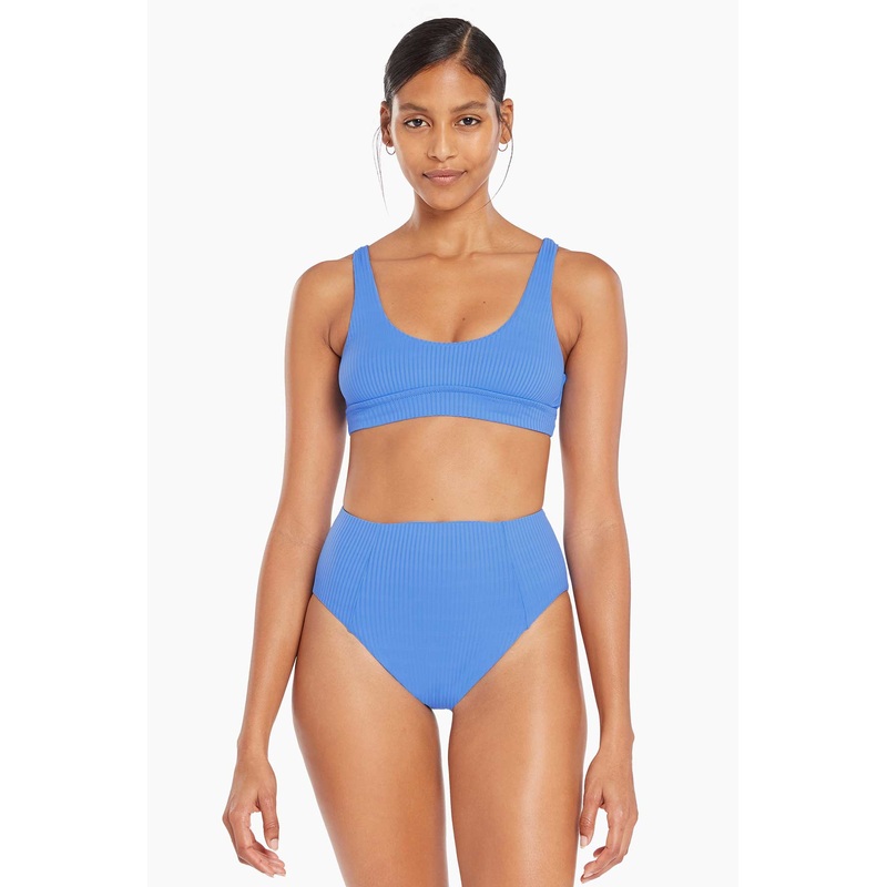 Sienna High Waist Bottom Cornflower Blue EcoRib