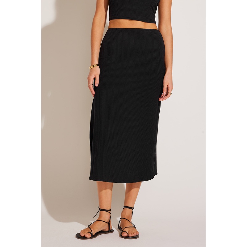 Thalia Skirt - Black Organic Rib
