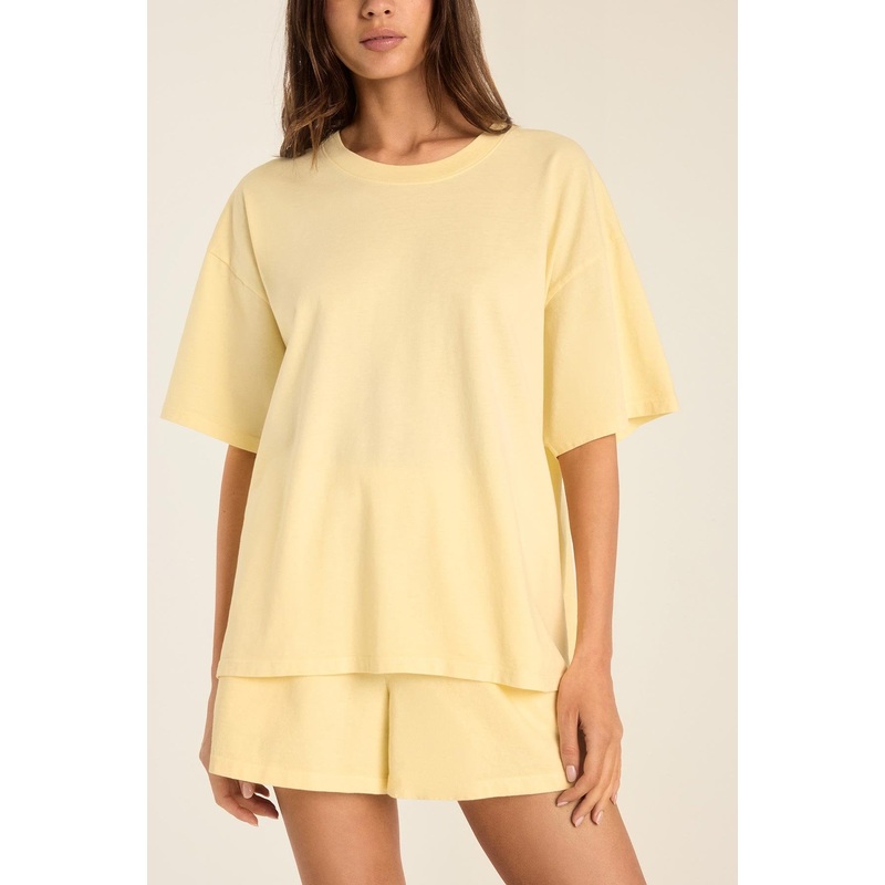 Coast Oversized Boyfriend Tee - Buttercream Cotton Jersey