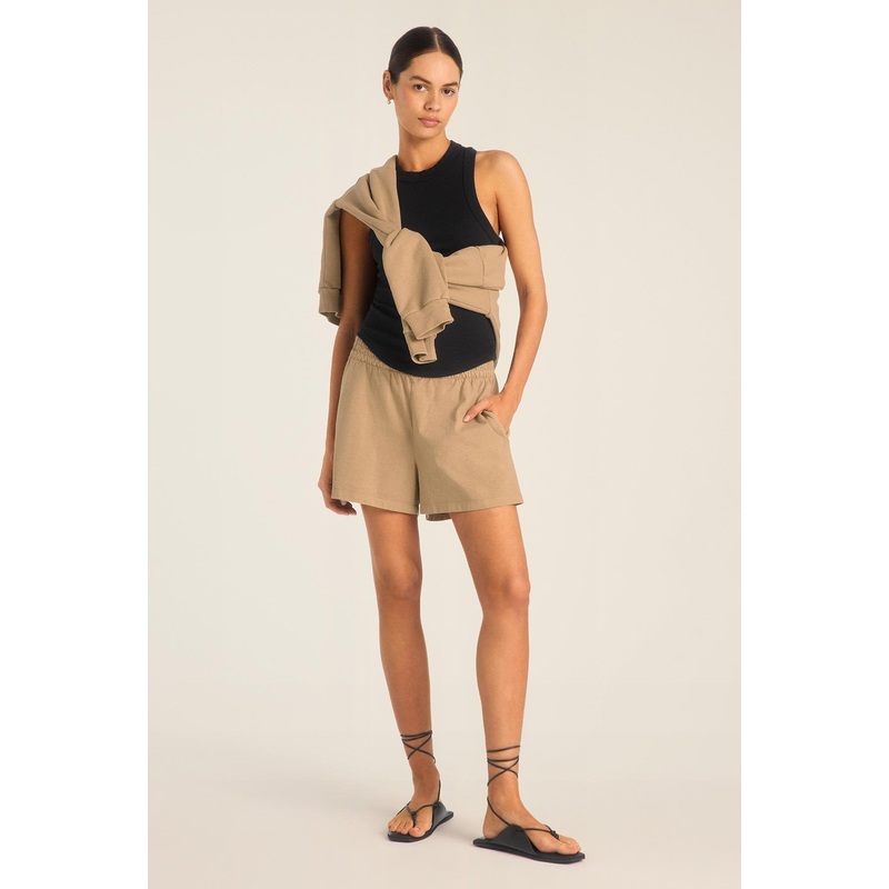 Coast Short - Latte Cotton Jersey
