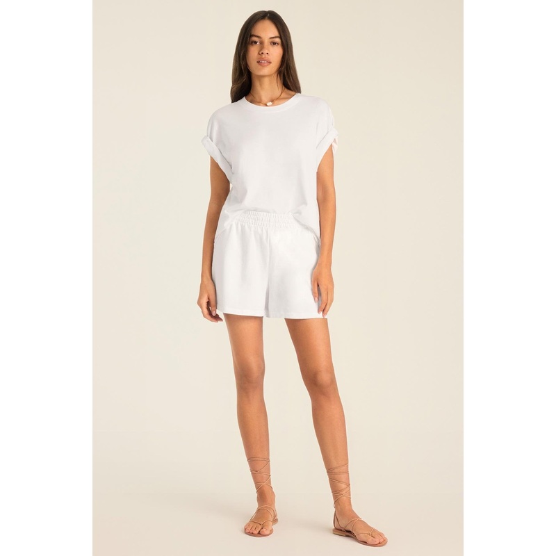 Coast Short - White Cotton Jersey