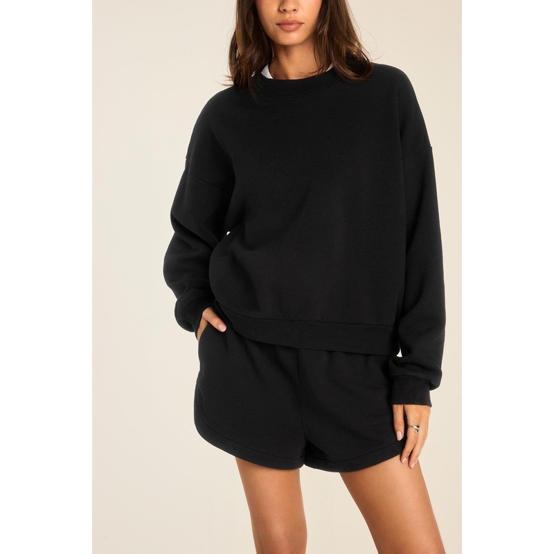 Dawn Crewneck - Black French Terry