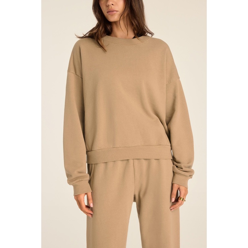 Dawn Crewneck - Latte French Terry