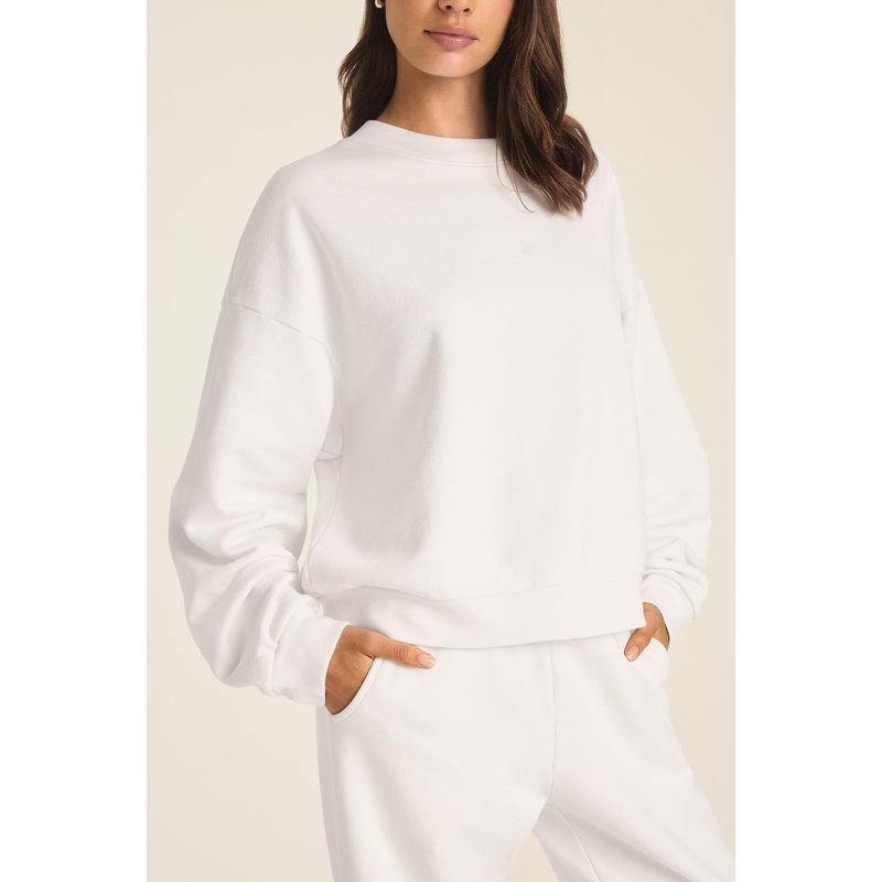 Dawn Crewneck - White French Terry