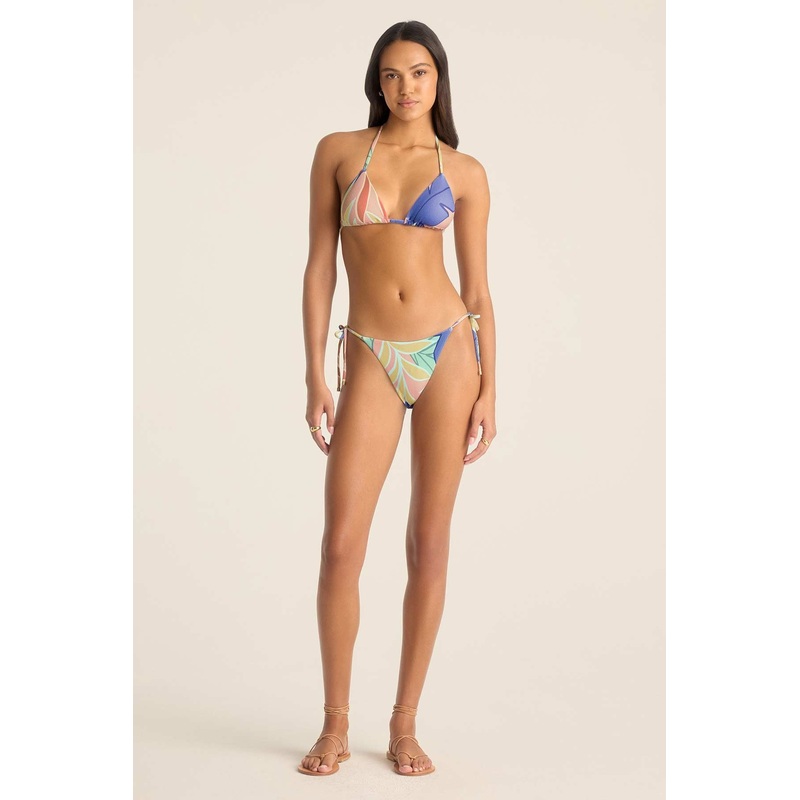 Elle Tie Side Bottom - Retro Jungle Crepe Texture