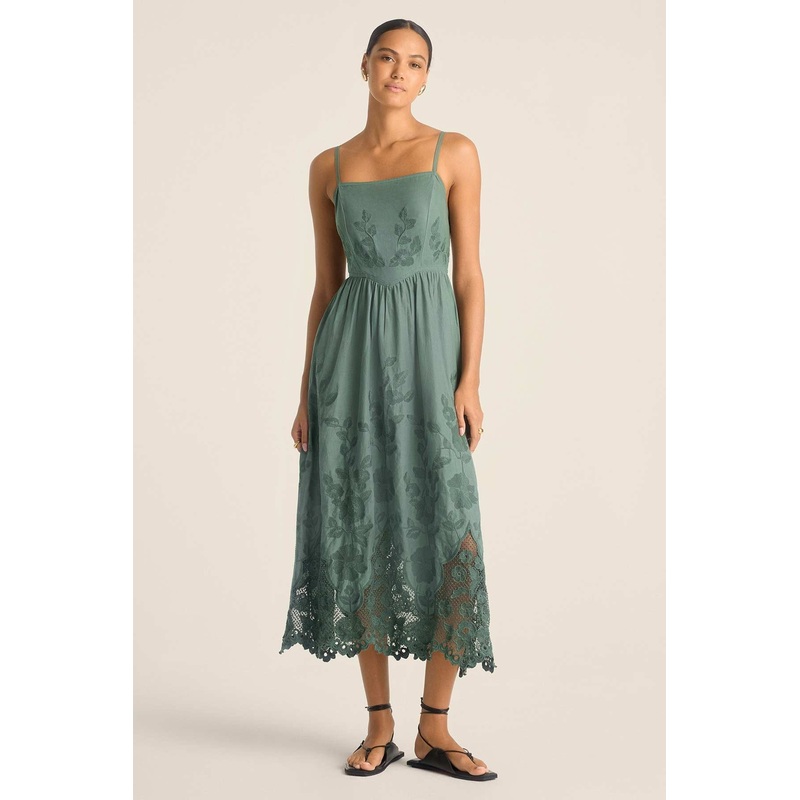 Flora Dress - Sea Green Beachside Broderie