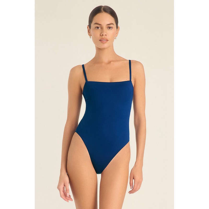 Jenna High Leg One Piece - Seascape EcoLux