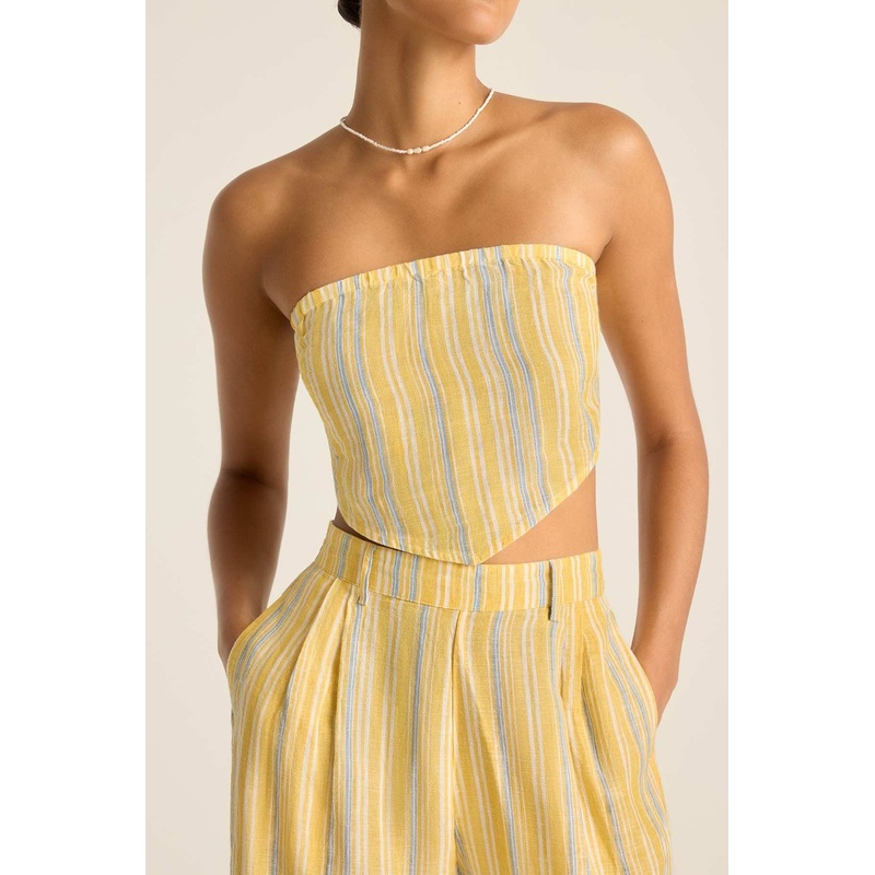 Joni Scarf Top - Sunny Skies EcoLinen
