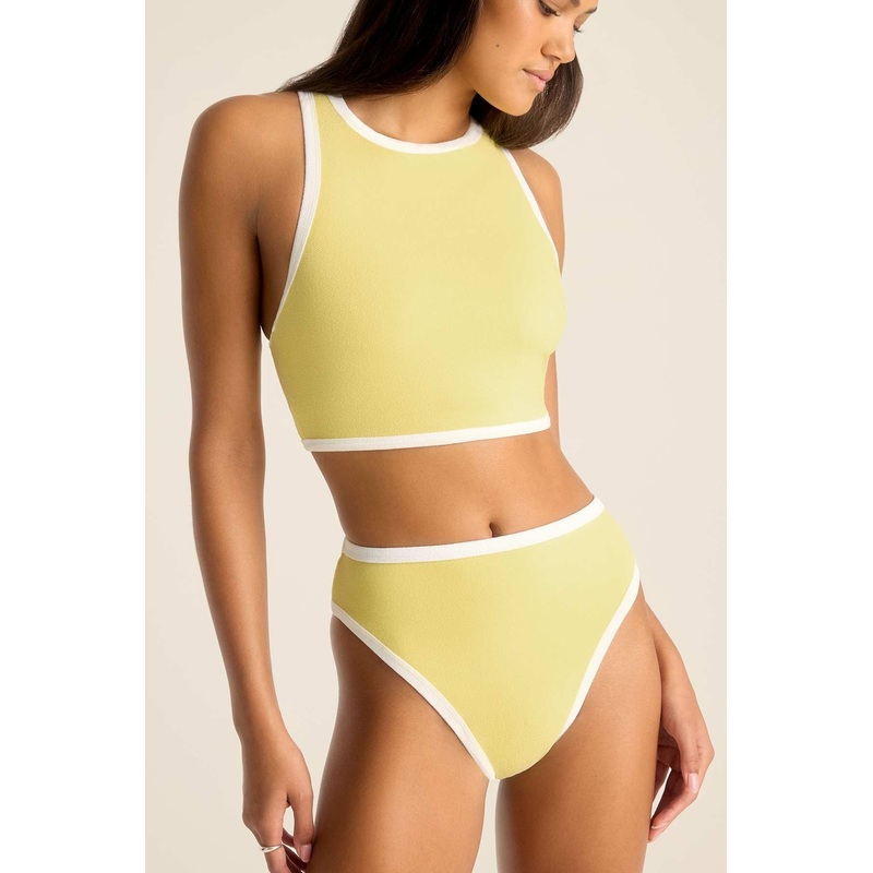 Summer Crop Top - Banana Cream Beachside Terry