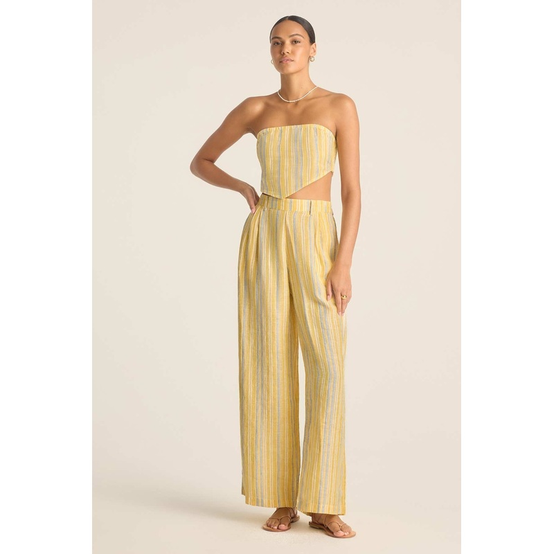 The Getaway Pant - Sunny Skies EcoLinen