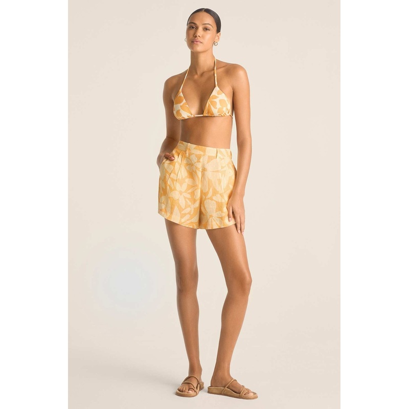 The Getaway Short - Citrus Flower EcoLinen