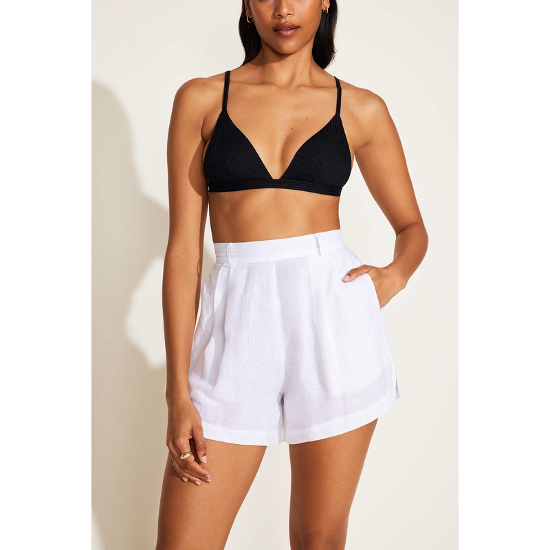 The Getaway Short - White EcoLinen