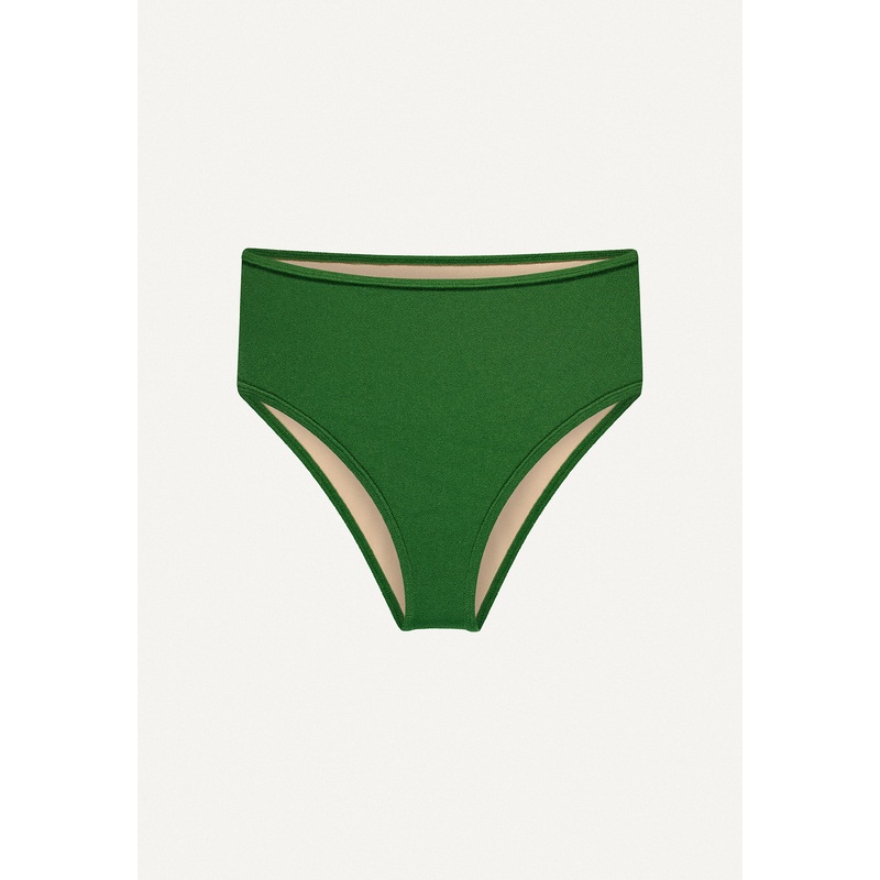 Bikini Bottom "Samun" in dark green terry