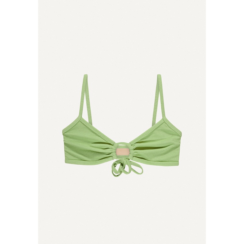 Bikini Top "Joran" in linden green terry