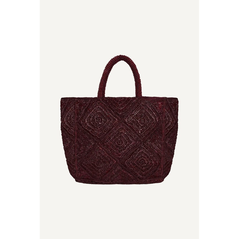 Cala Tote - Aubergine Raffia