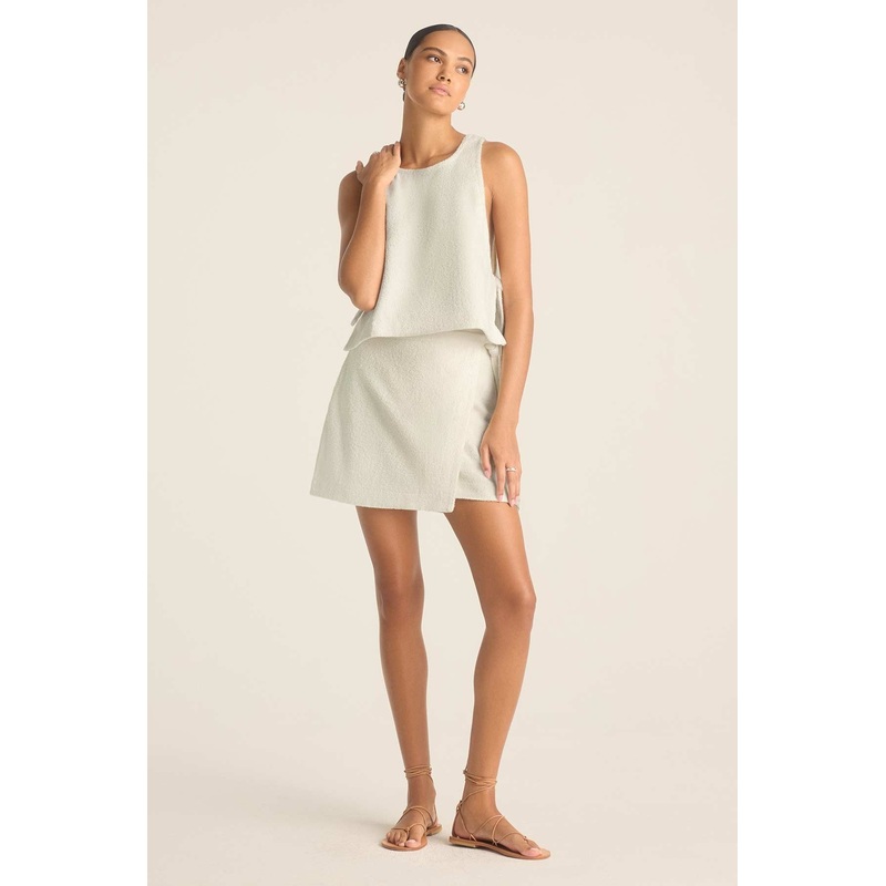 Oasis Wrap Skirt - Vanilla Harbor Terry