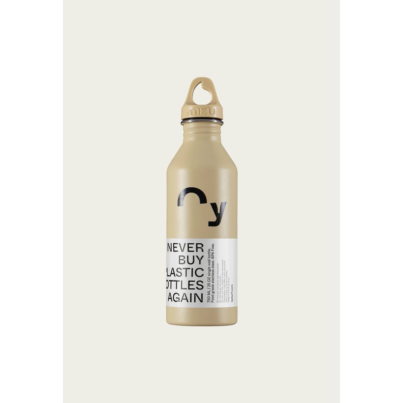 Oy  Mizu, 750ml stainless Steel Bottle in beige