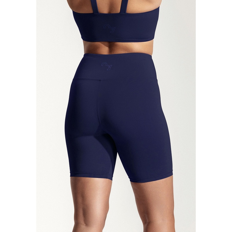 Short Yoga Leggings "Galena+" in dark blue