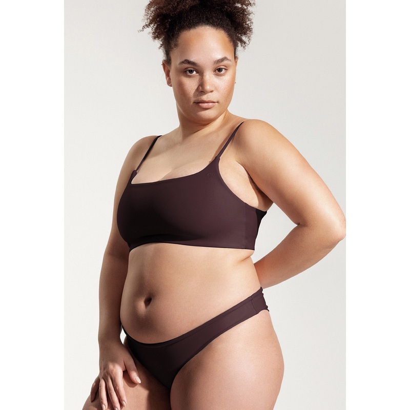 Surf Bikini Top "Buri" in eggplant purple