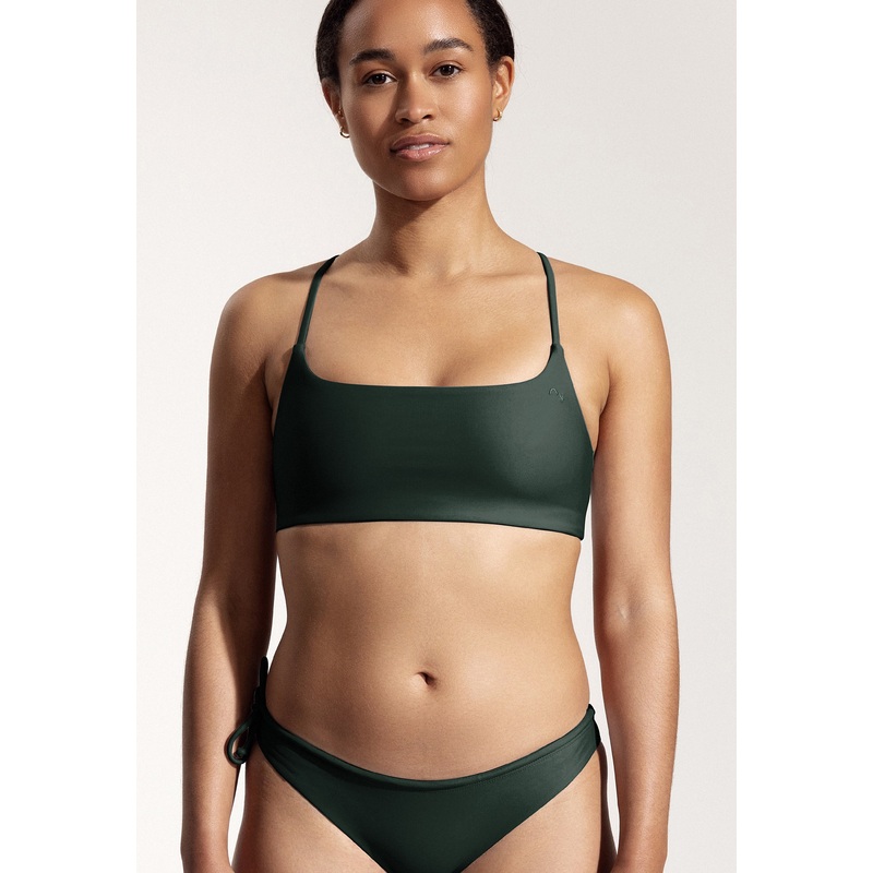 Surf Bikini Top "Buri" in night green
