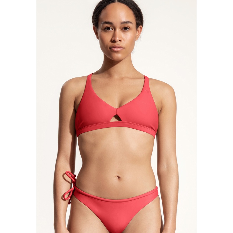 Surf Bikini Top "Coho" in strawberry red