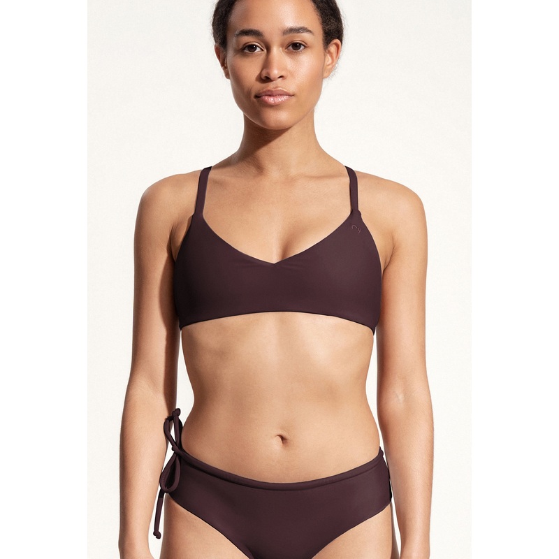 Surf Bikini Top "Dace" in eggplant purple