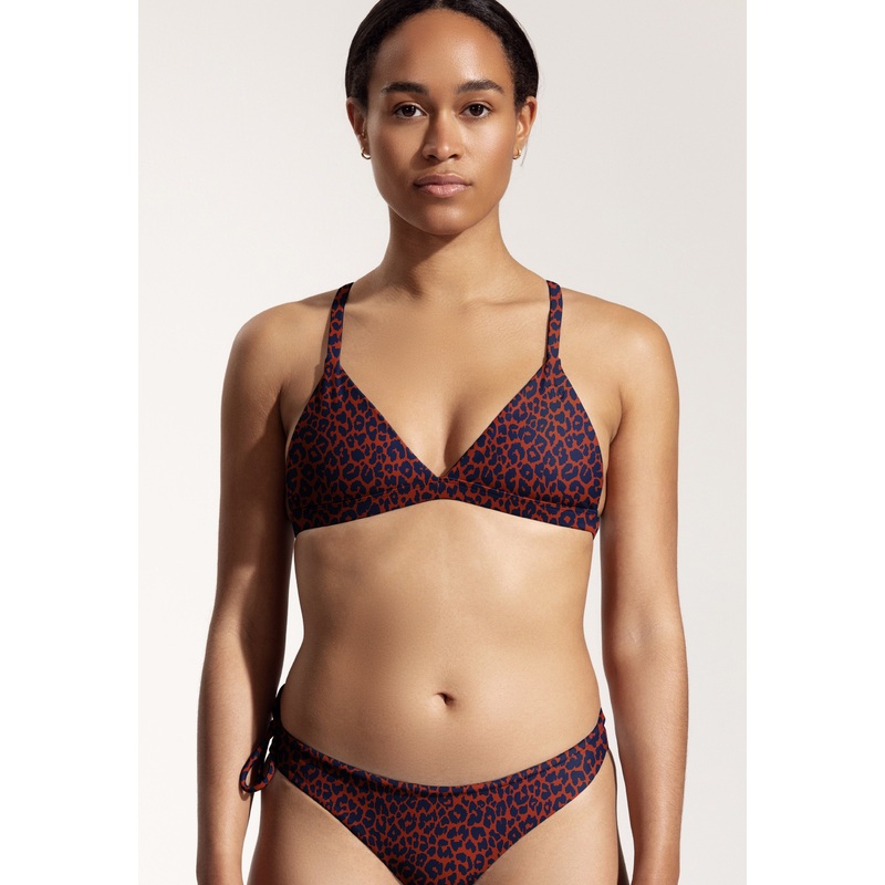 Surf Bikini Top "Esox" in cool cat print