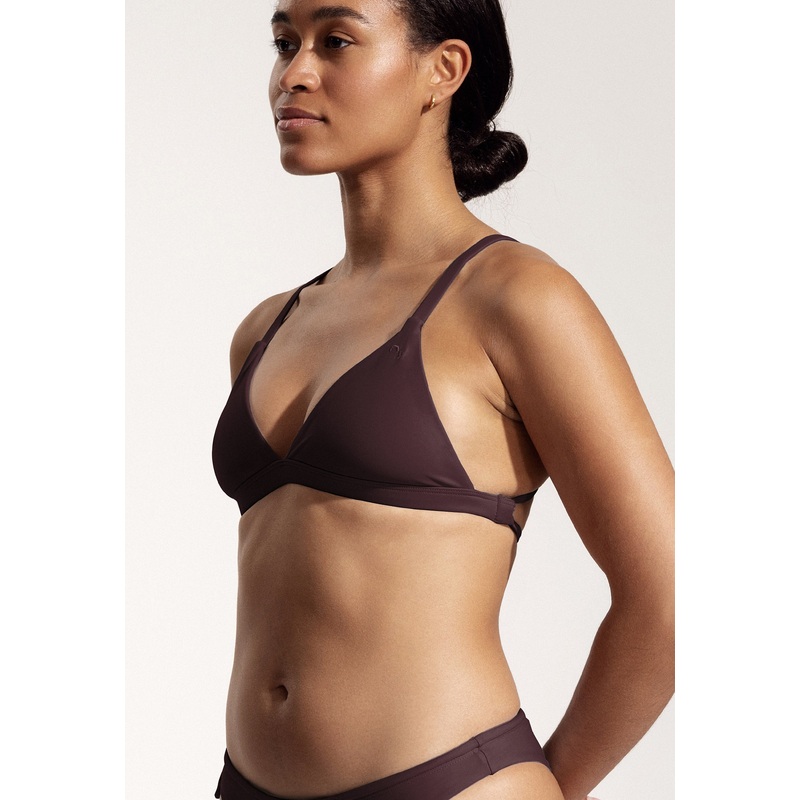 Surf Bikini Top "Esox" in eggplant purple
