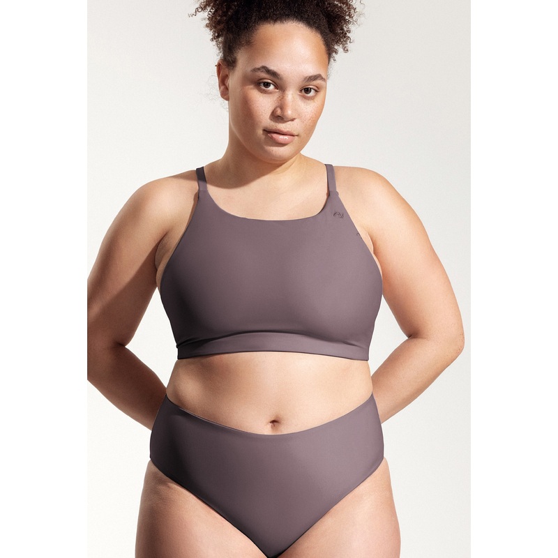 Surf Bikini Top "Goby" in dark lavender